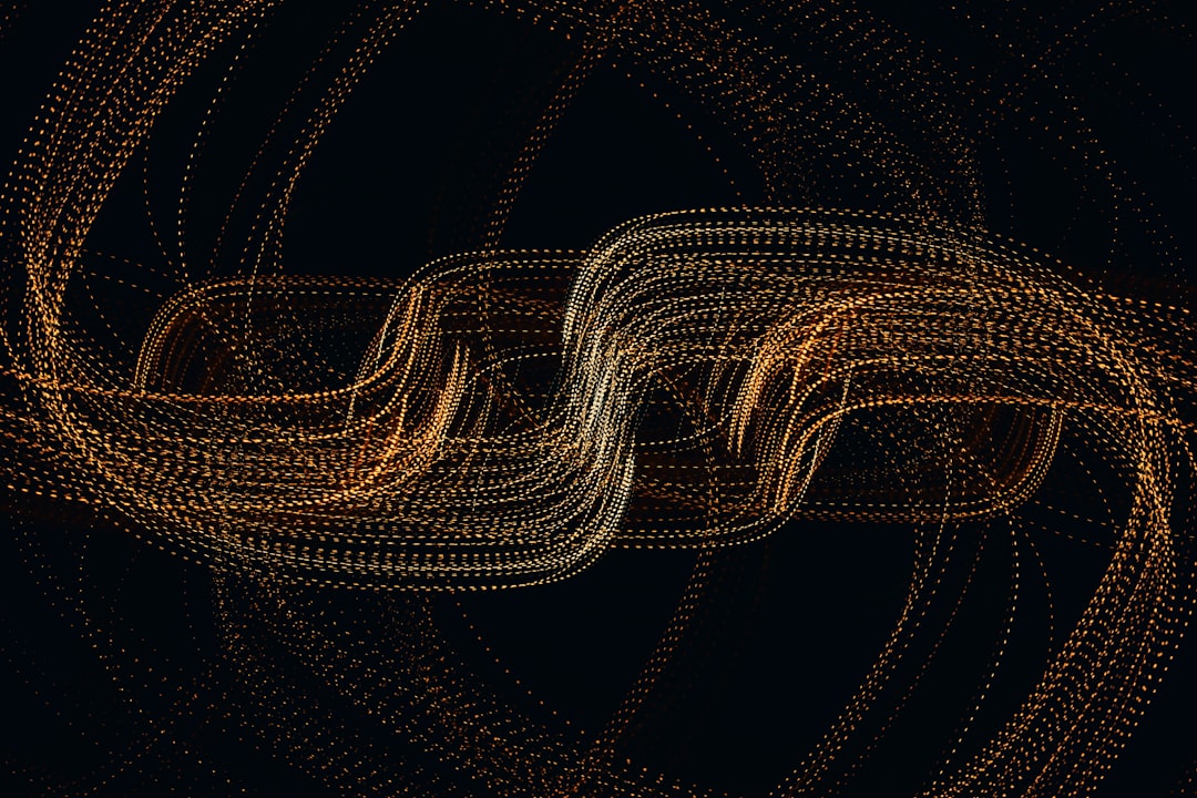 a computer generated image of lines and dots